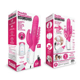 Rabbit Essentials Rechargeable Double Penetration Rabbit Vibrator Hot Pink Silicone USB Rechargeable VIBRATORS-RABBIT-MULTI